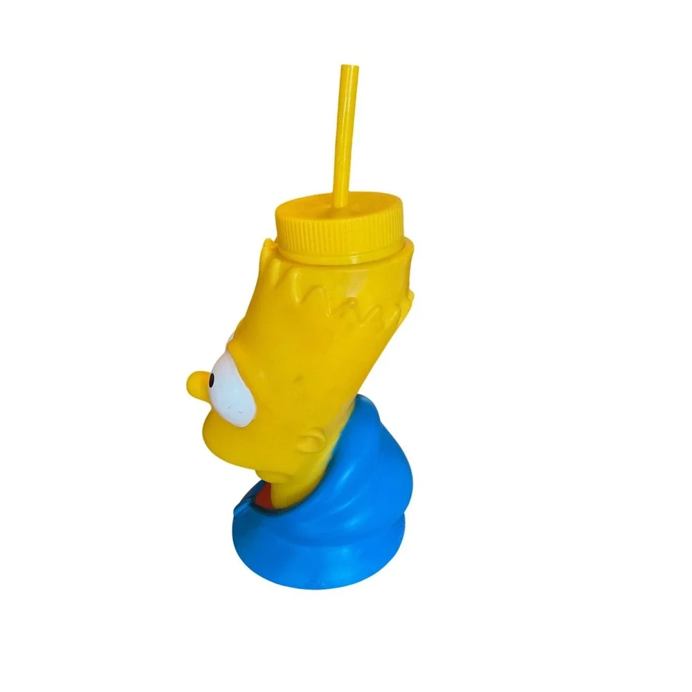 Universal Studios The Simpsons Bart Simpson Plastic Souvenir Sipper Cup w Straw